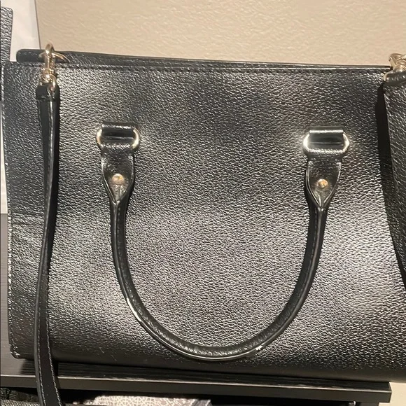 kate spade | Bags | Kate Spade Black Leather Satchel With 
